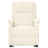 Stand up Massage Chair Cream Faux Leather - Side View