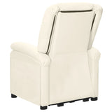 Stand up Massage Chair Cream Faux Leather - Top-Down View