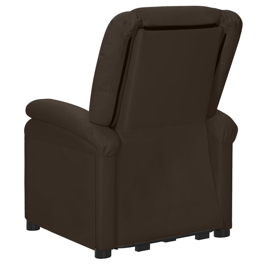 Stand up Massage Chair Brown Faux Leather