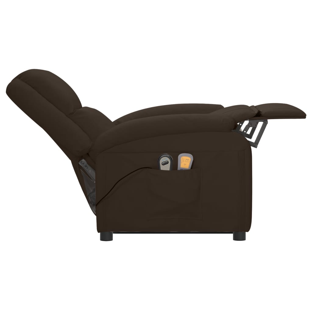 Stand up Massage Chair Brown Faux Leather