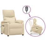 Stand up Massage Chair Cream Fabric