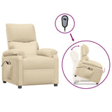 Stand up Massage Chair Cream Fabric - Front View