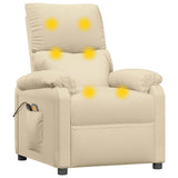 Stand up Massage Chair Cream Fabric - Low Angle