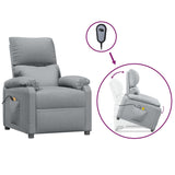 Stand up Massage Chair Light Grey Fabric - Front View