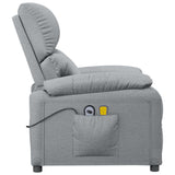 Stand up Massage Chair Light Grey Fabric - 45-Degree Angle