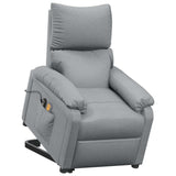 Stand up Massage Chair Light Grey Fabric - Close-Up Angle