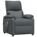 Stand up Massage Chair Dark Grey Fabric - Side View
