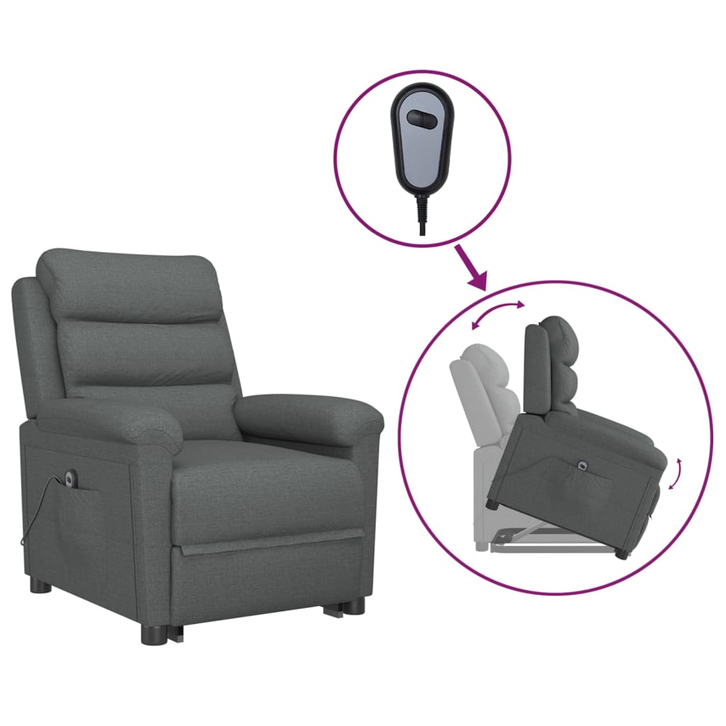 Stand up Chair Dark Grey Fabric