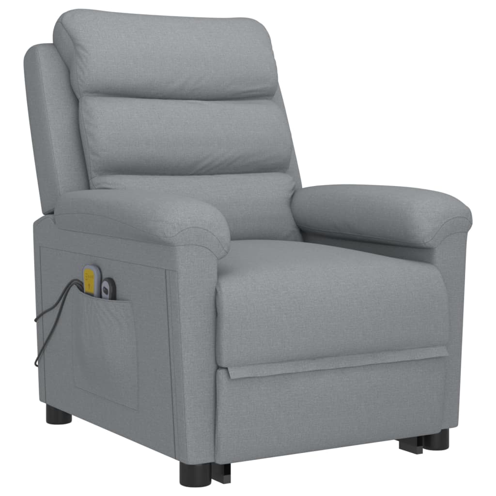 Stand up Massage Chair Light Grey Fabric