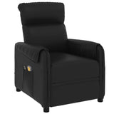 Stand up Massage Chair Black Faux Leather - Side View