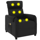 Stand up Massage Chair Black Faux Leather - Low Angle