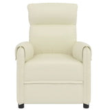 Stand up Massage Chair Cream Faux Leather - Top-Down View