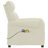 Stand up Massage Chair Cream Faux Leather