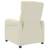 Stand up Massage Chair Cream Faux Leather