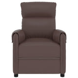 Stand up Massage Chair Brown Faux Leather