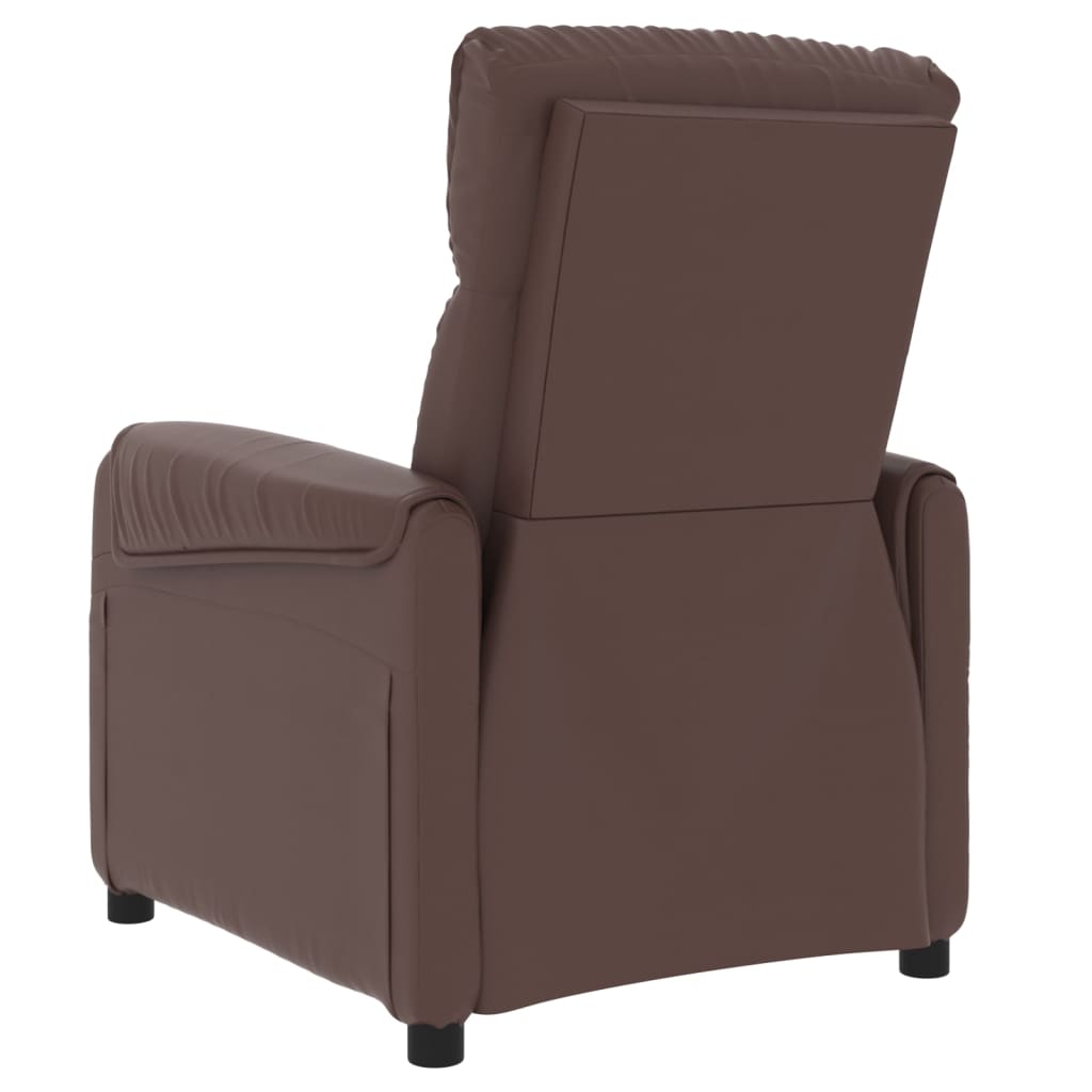Stand up Massage Chair Brown Faux Leather