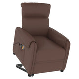 Stand up Massage Chair Brown Faux Leather