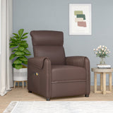 Stand up Massage Chair Brown Faux Leather