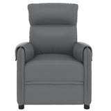 Stand up Massage Chair Grey Faux Leather - Top-Down View