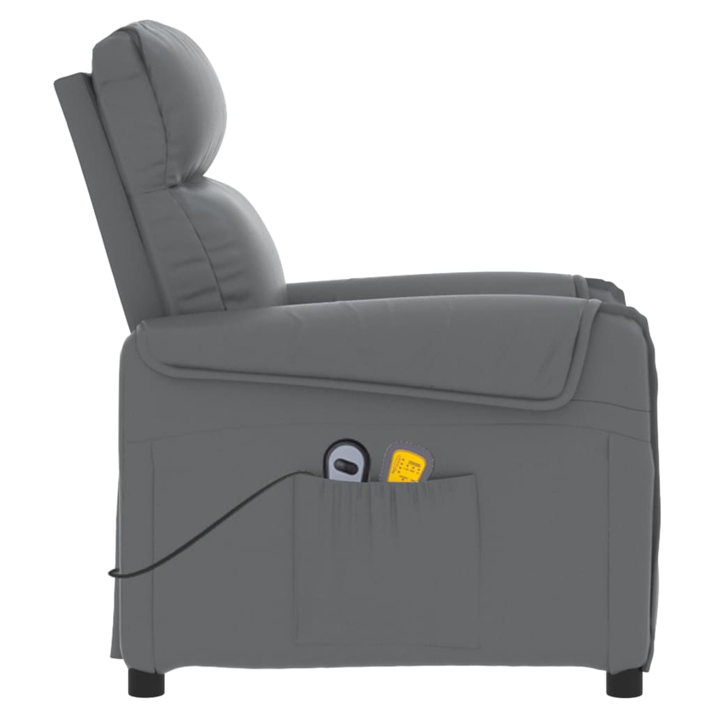 Stand up Massage Chair Grey Faux Leather