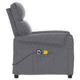 Stand up Massage Chair Grey Faux Leather - 45-Degree Angle