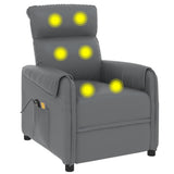 Stand up Massage Chair Grey Faux Leather