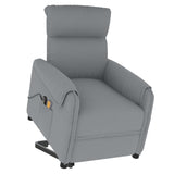 Stand up Massage Chair Light Grey Fabric - Close-Up Angle