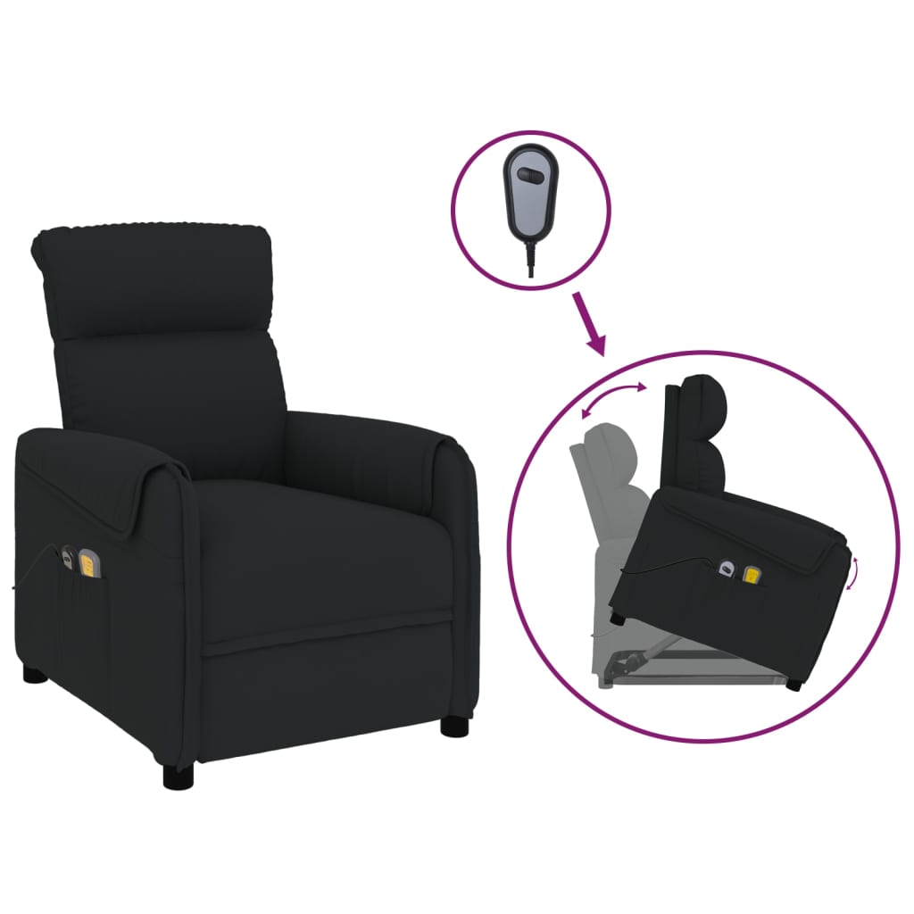 Stand up Massage Chair Black Fabric