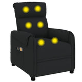Stand up Massage Chair Black Fabric - Low Angle