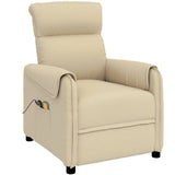 Stand up Massage Chair Cream Fabric - Side View