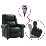Stand up Massage Chair Shiny Black Faux Leather