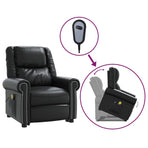 Stand up Massage Chair Shiny Black Faux Leather