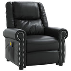 Stand up Massage Chair Shiny Black Faux Leather