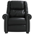 Stand up Massage Chair Shiny Black Faux Leather