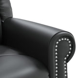 Stand up Massage Chair Shiny Black Faux Leather