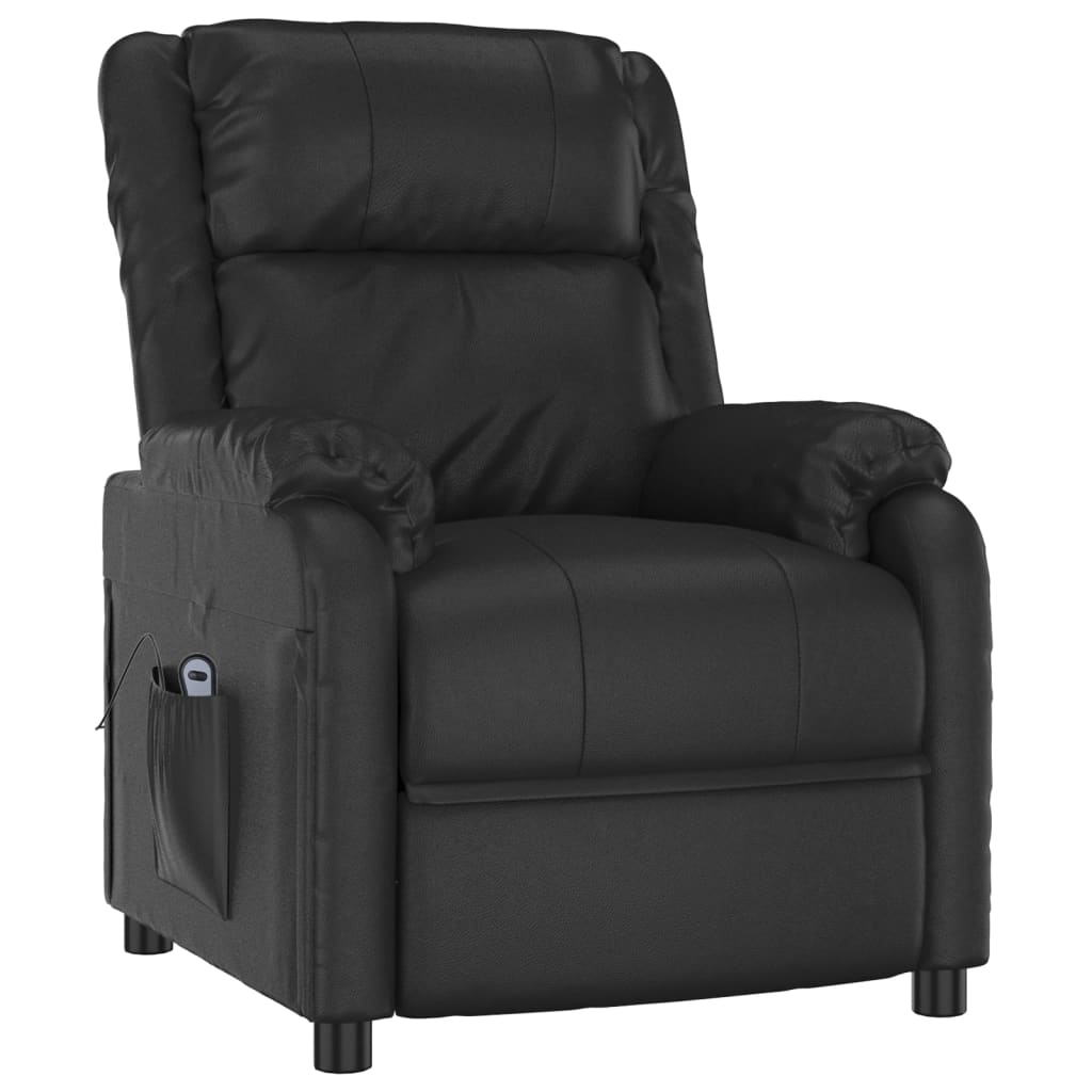 Stand up Chair Black Faux Leather