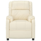 Stand up Massage Chair Cream Faux Leather