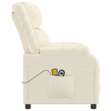 Stand up Massage Chair Cream Faux Leather - 45-Degree Angle