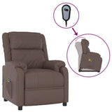 Stand up Massage Chair Brown Faux Leather - Front View