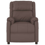 Stand up Massage Chair Brown Faux Leather