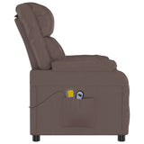 Stand up Massage Chair Brown Faux Leather