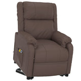 Stand up Massage Chair Brown Faux Leather