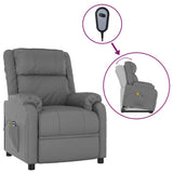 Stand up Massage Chair Grey Faux Leather - Front View