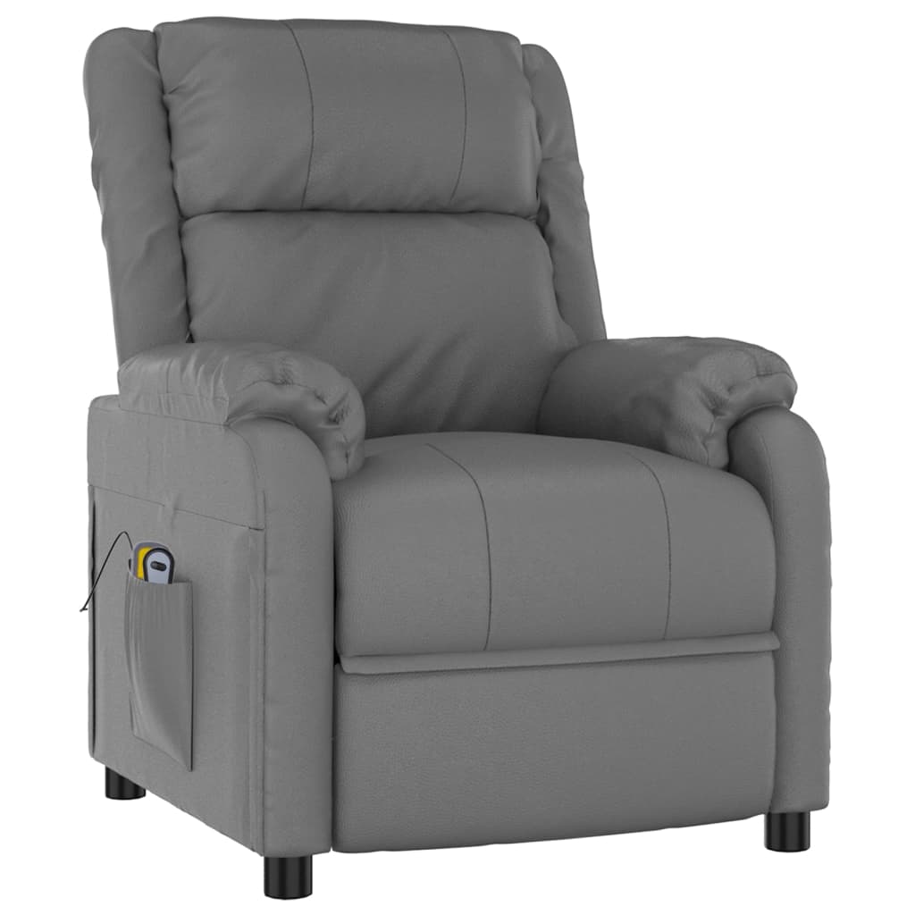 Stand up Massage Chair Grey Faux Leather