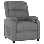 Stand up Massage Chair Grey Faux Leather
