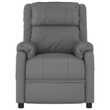 Stand up Massage Chair Grey Faux Leather - Top-Down View