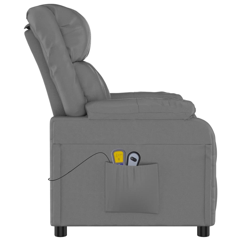 Stand up Massage Chair Grey Faux Leather