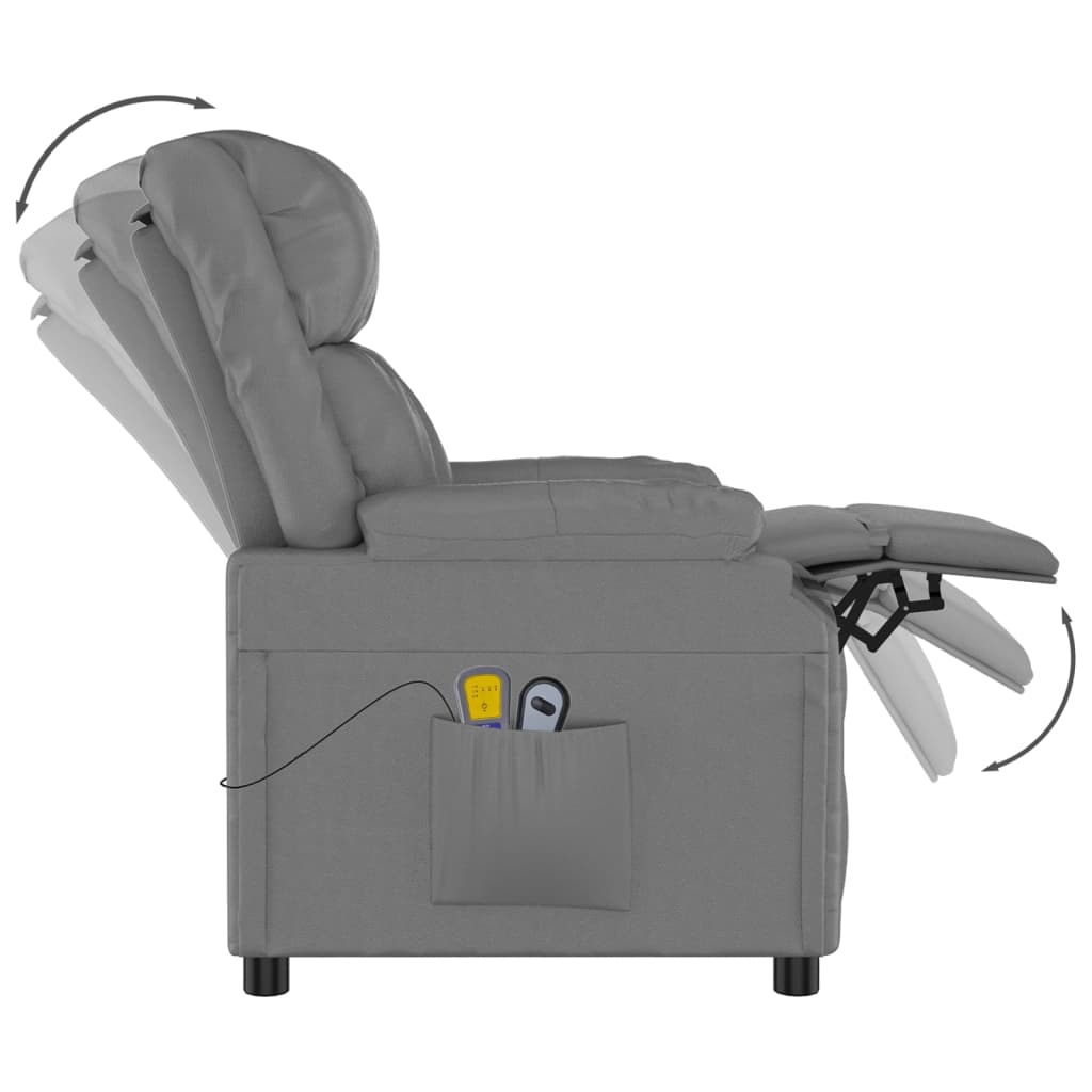 Stand up Massage Chair Grey Faux Leather