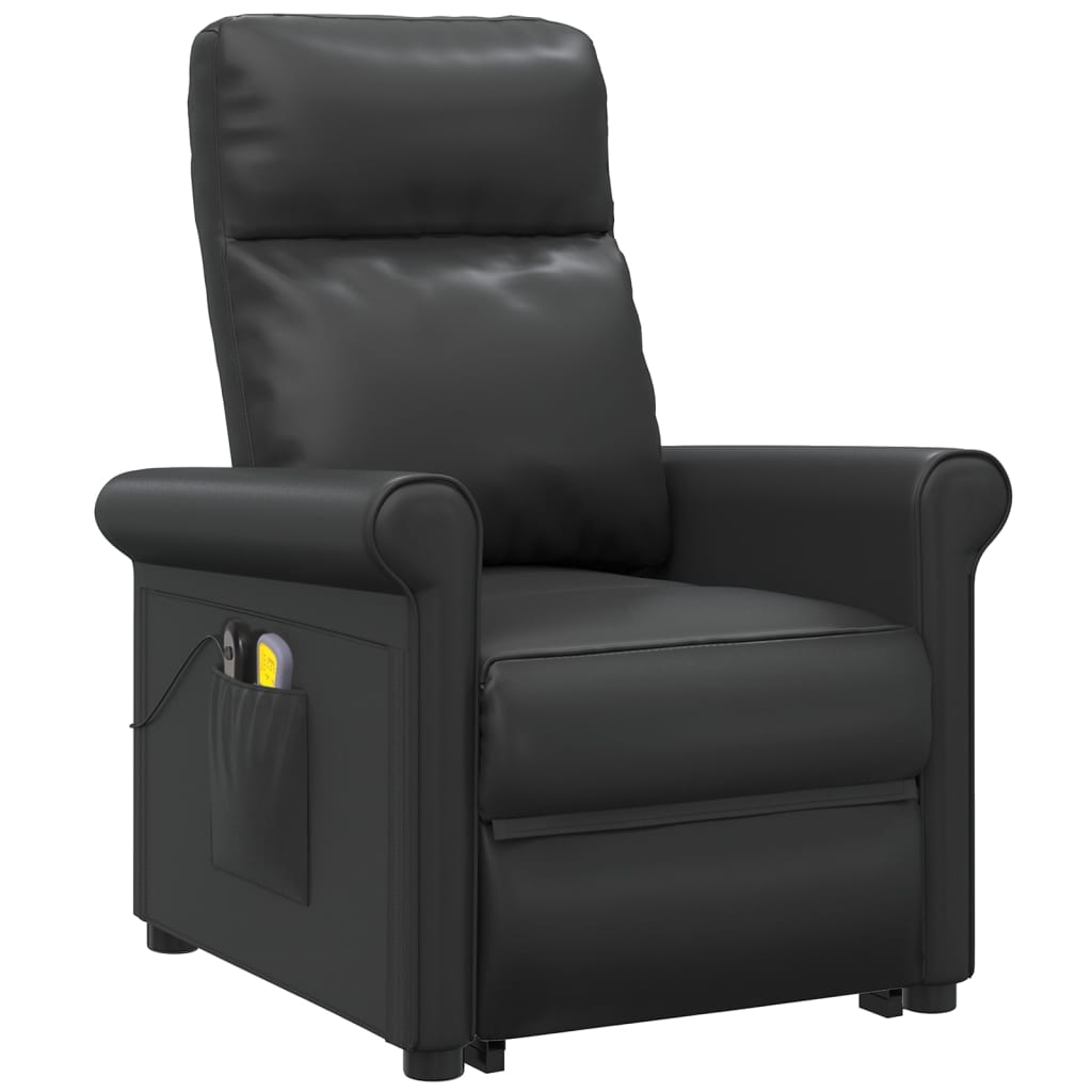 Stand up Massage Chair Black Faux Leather