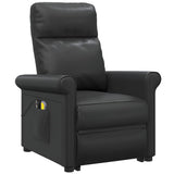 Stand up Massage Chair Black Faux Leather - Side View